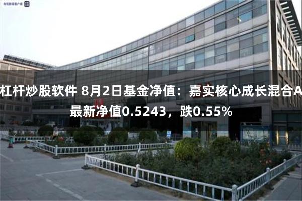 杠杆炒股软件 8月2日基金净值：嘉实核心成长混合A最新净值0.5243，跌0.55%