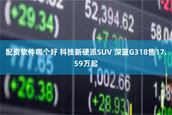 配资软件哪个好 科技新硬派SUV 深蓝G318售17.59万起